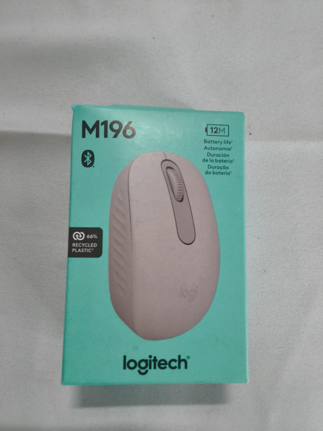 New Logitech Wireless Connection Ports M196 Mouse Bluetooth Compact. A11