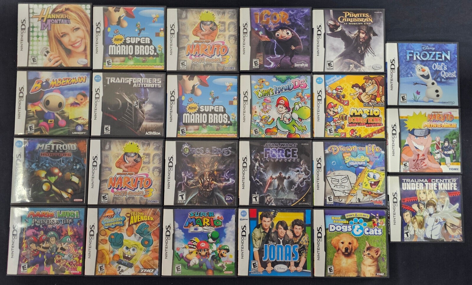 Lot of 23 Nintendo DS Game Cases - Most With Manuals - NO GAMES