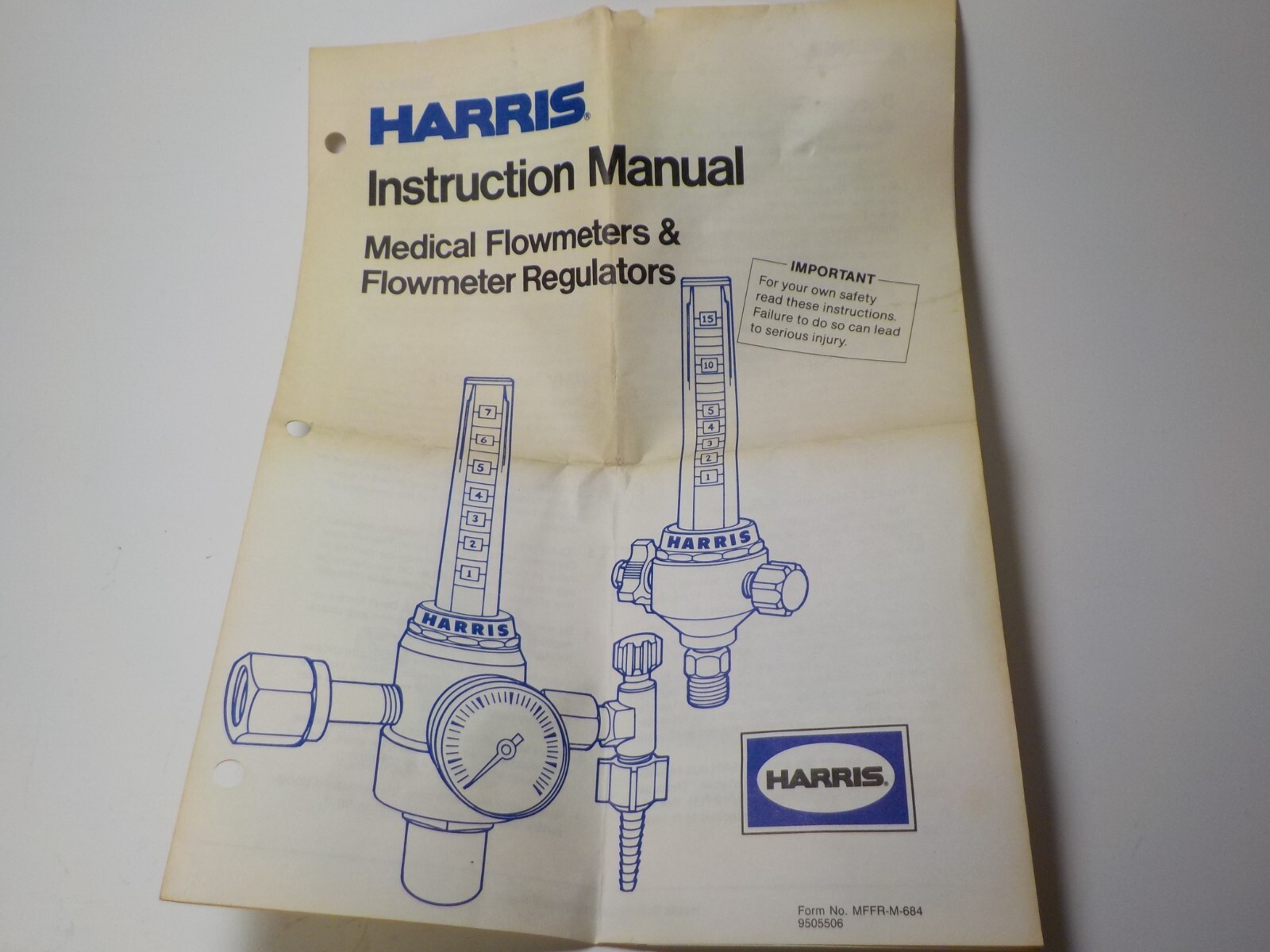 Harris Flowmeter Regulator 3000 PSI- 3500100 HP 806 4541