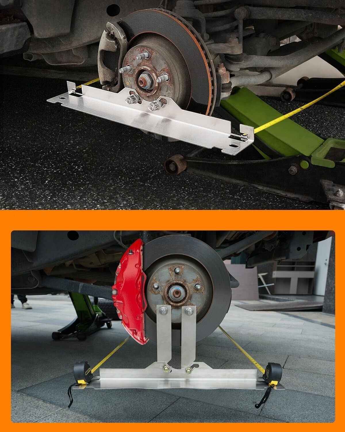2PC Wheel Toe Alignment Tool Plate Automotive Wheel Alignment Camber Tool Silver