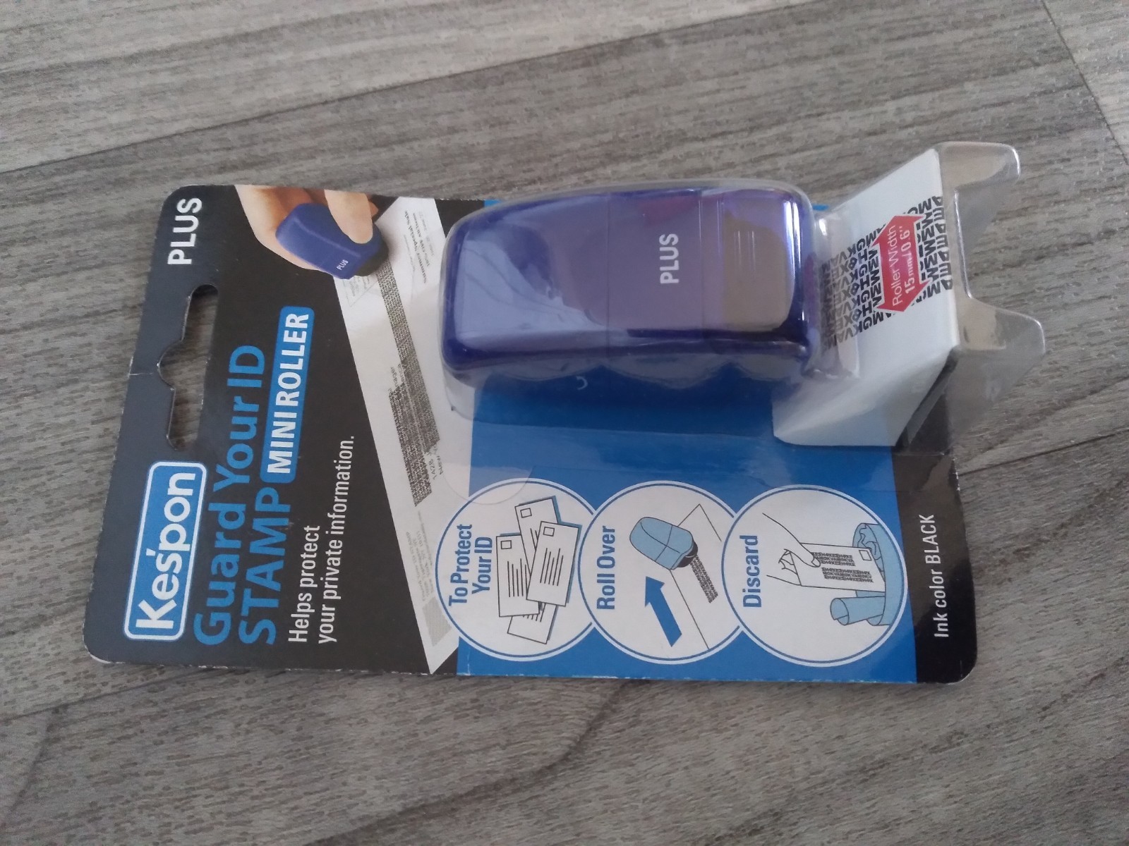 NEW Kespon Guard Your ID Stamp Mini Roller
