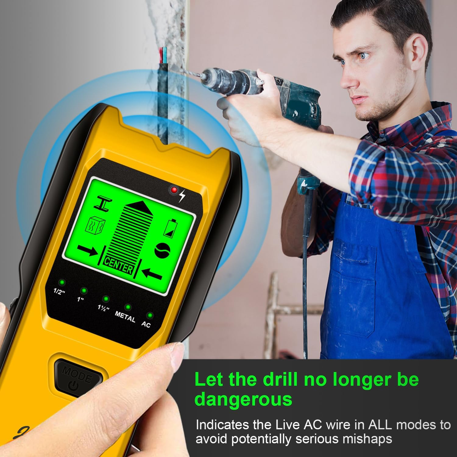 Stud Finder Wall Scanner, 5 in 1 Multifunction Stud Locator with Upgraded Smart