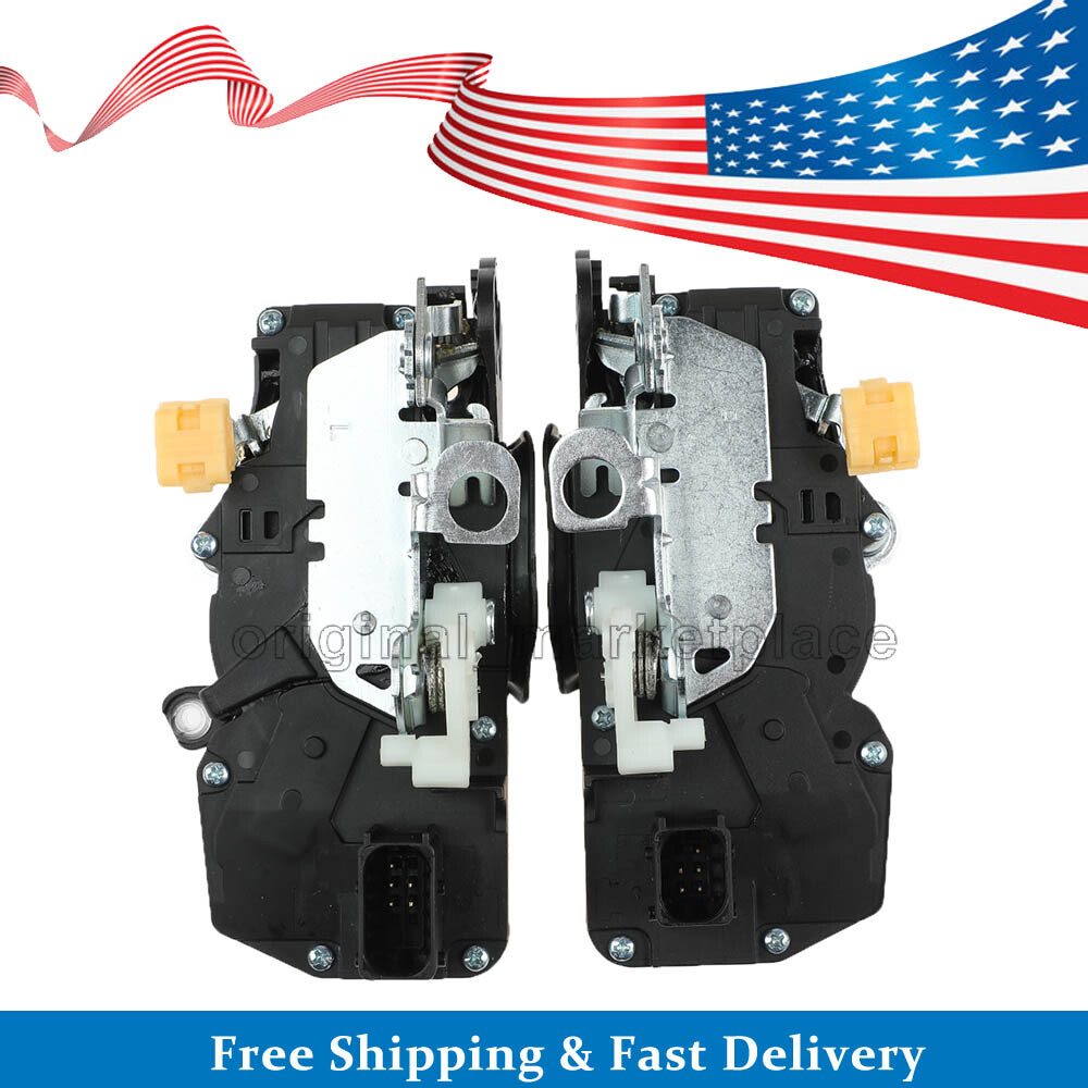 For GMC Sierra Chevy Silverado Door Lock Actuator Latch Front Left & Right Set