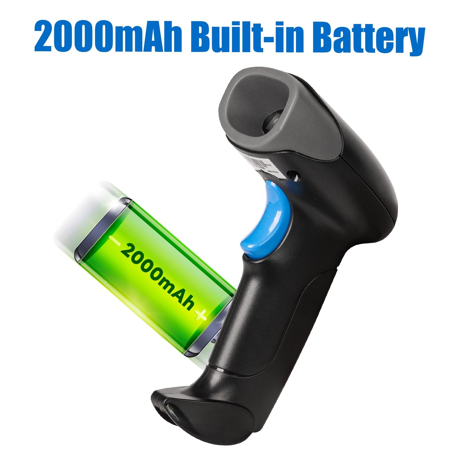 QR Code Scanner Foldable Stand 1D 2D 2.4G Wireless USB Wired Handheld CMOS