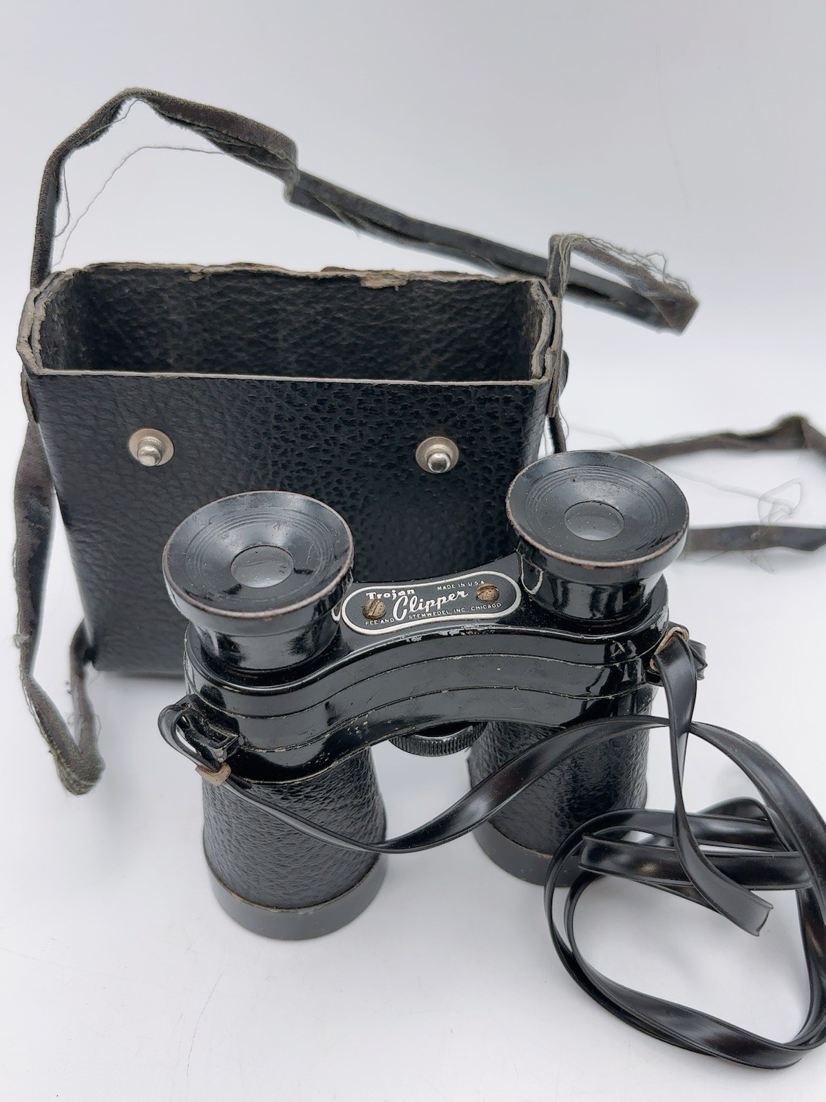 Vintage Trojan Clipper Binoculars Made In USA