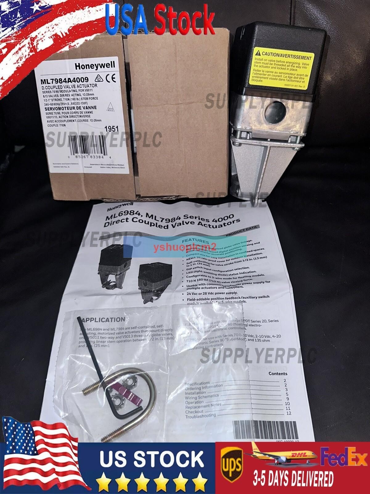 Honeywell ML7984A4009 Linear Stroke Valve Actuator