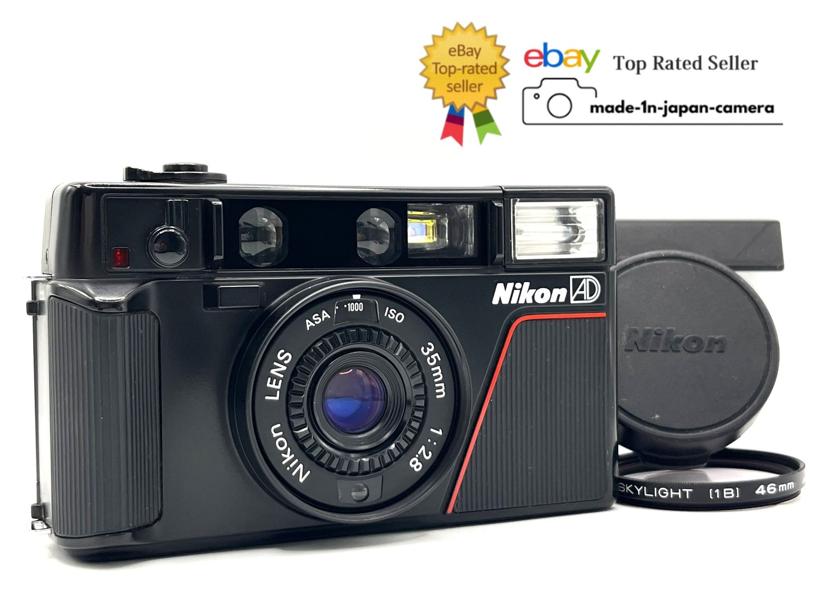 Read!! *Near MINT* ISO 1000 Nikon L35 AD Pikaichi Compact Film Camera From JAPAN
