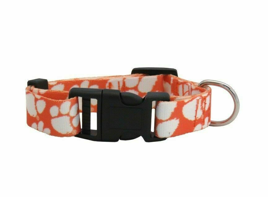 CLEMSON TIGERS DOG COLLAR ADJUSTABLE NYLON LE CHOOSE SIZE