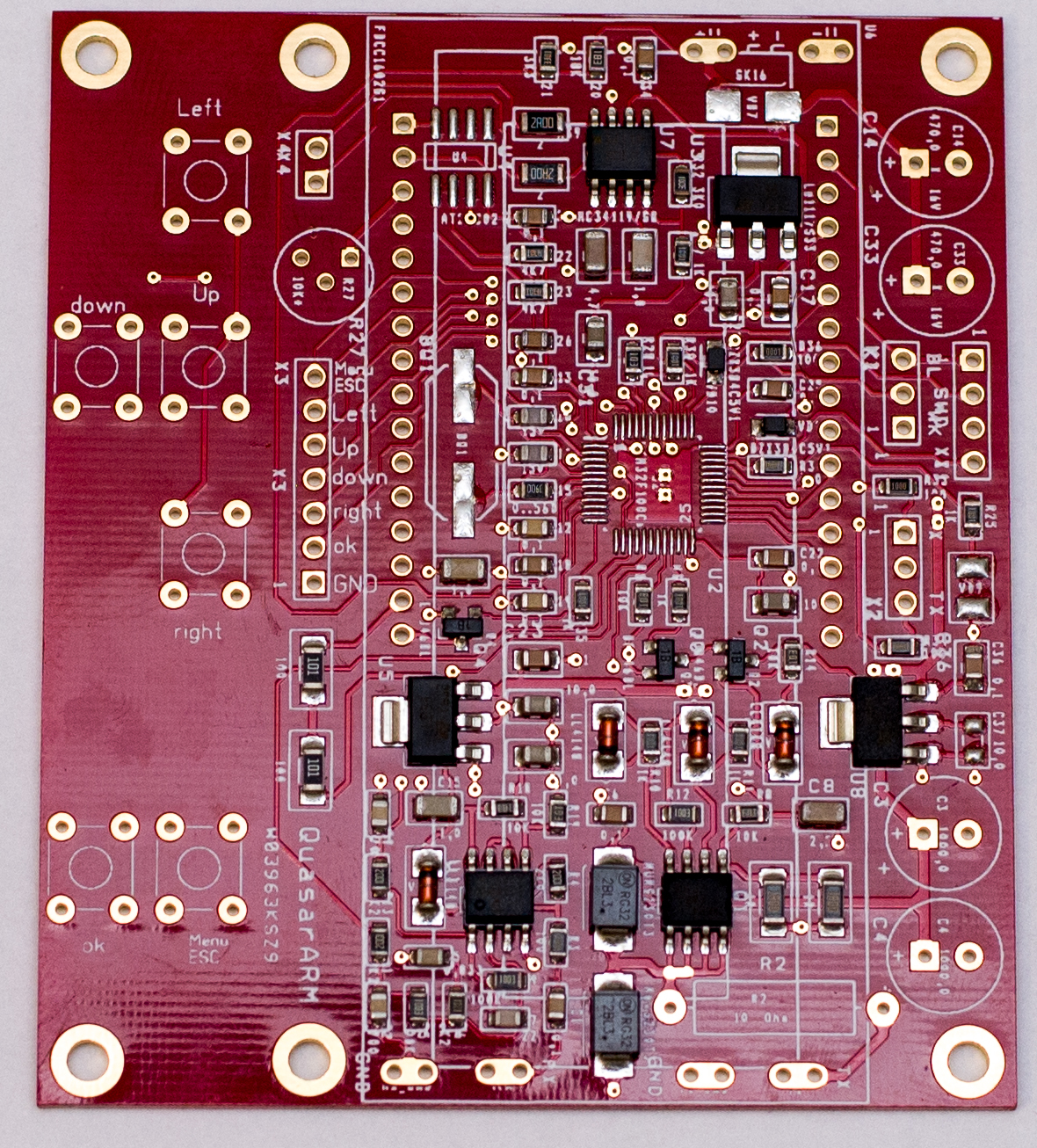 DIY ASSEMBLED PCB board Quasar ARM metal detector with components