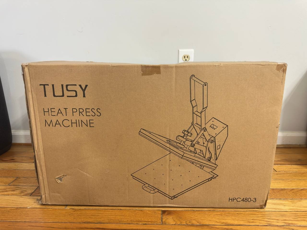 Heat Press Machine HPC480 Black Aluminium Adjustable Auto Open Clamshell