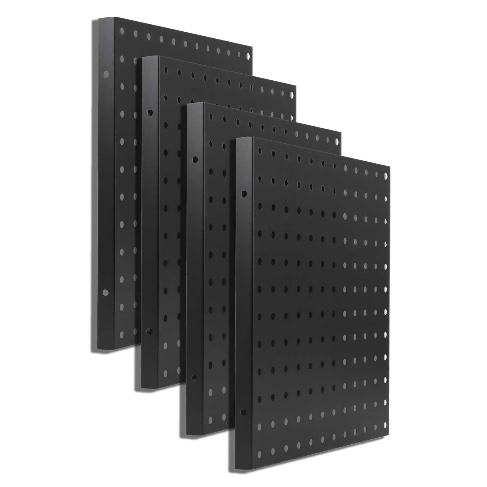 4 PCS Heavy Duty Metal Pegboard Panels 12x12 Inch Wall Organizer Storage