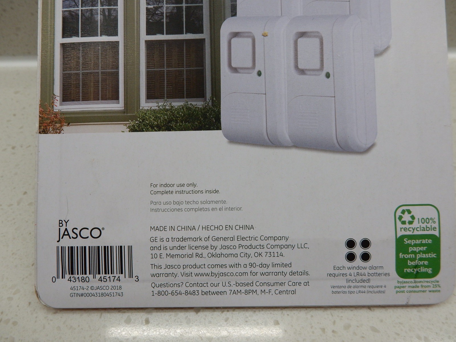 GE Audible Window/Door ALARM - Chimes When Opened, 4 Pack