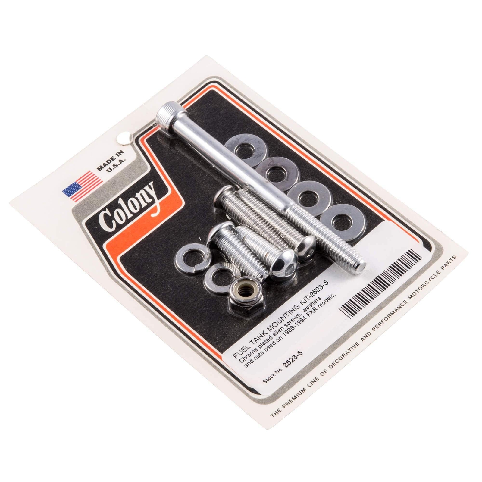#2523-5 Gas Tank Allen Mounting Kit 1988-1994 Harley-Davidson FXR Chrome Colony