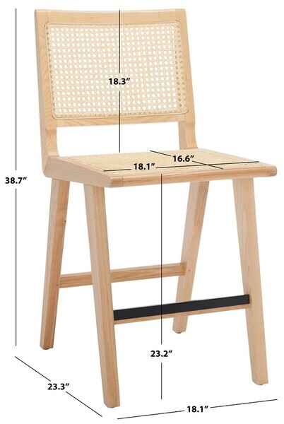Safavieh HATTIE FRENCH CANE COUNTER STO, Reduced Price 2172749823 SFV4139B