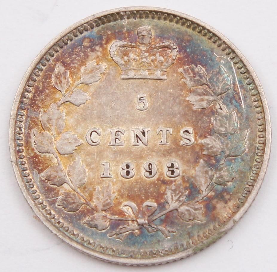 1893 Canada 5 cents EF+