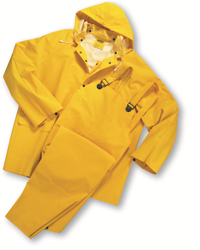 3 PIECE HEAVY DUTY YELLOW RAINSUIT RAIN SUIT 35MM SIZE 6XL NEW IN BAG