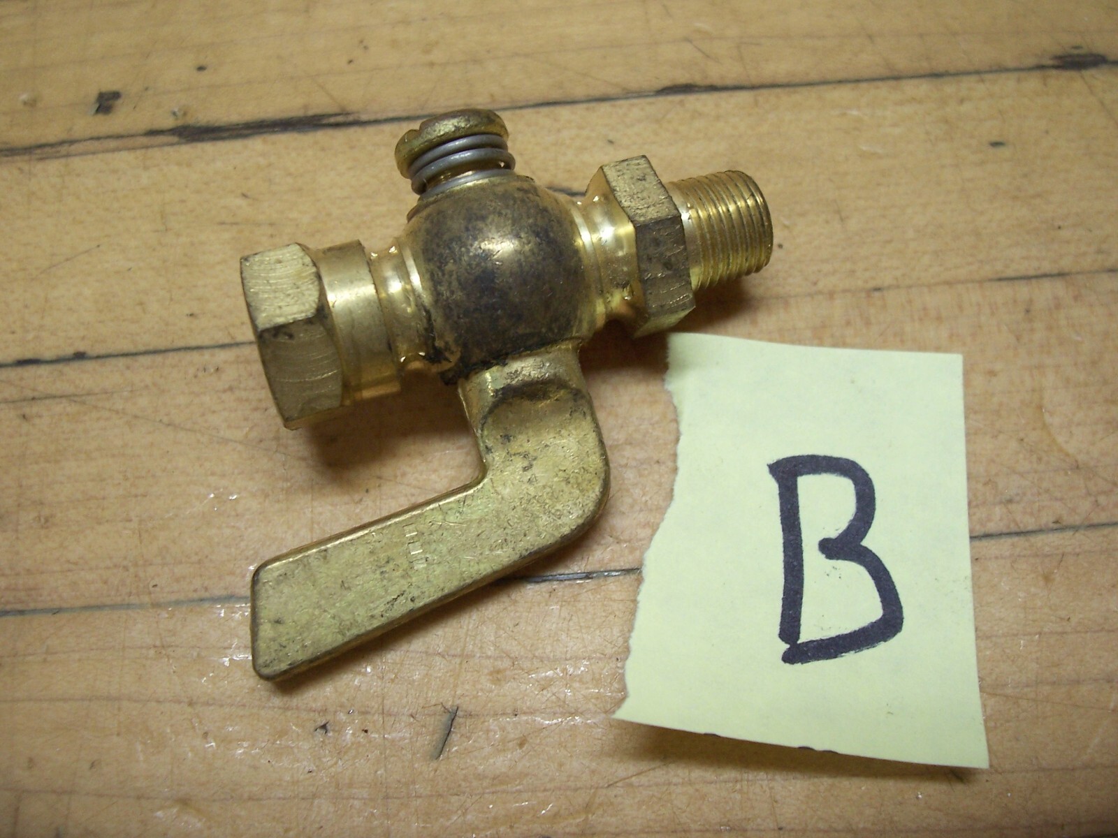 NOS 1/8" NPT Essex Brass Fitting Pet Cock Shut Off Valve Gas Oil Hit Miss Engine