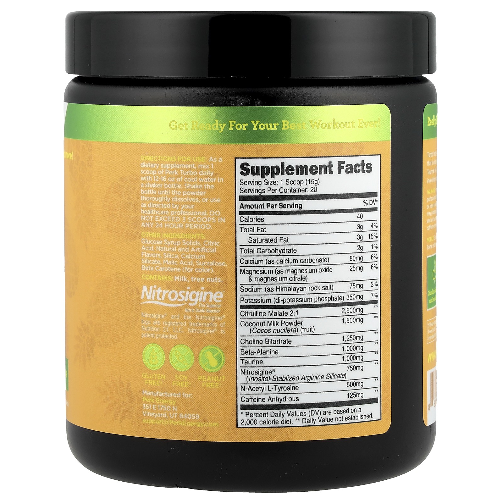 Turbo, Pre-Workout, Pineapple Whip, 10.9 oz (304 g)