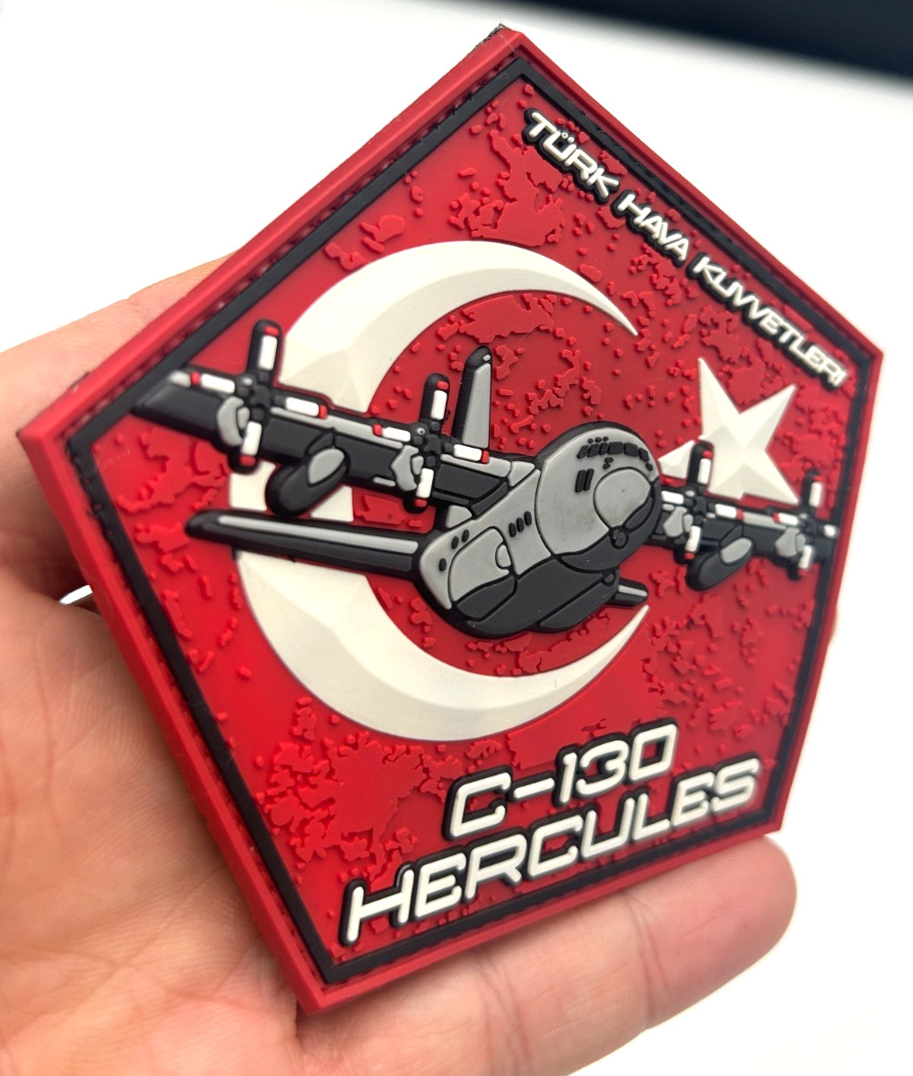 C-130 TURKISH AIR FORCE -PENTAGON-HIGH QUALITY PVC PATCH