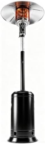 Patio Heater 88 Inch, 47,000 BTU Standing Heater with Wheels, Stainless Steel Bu