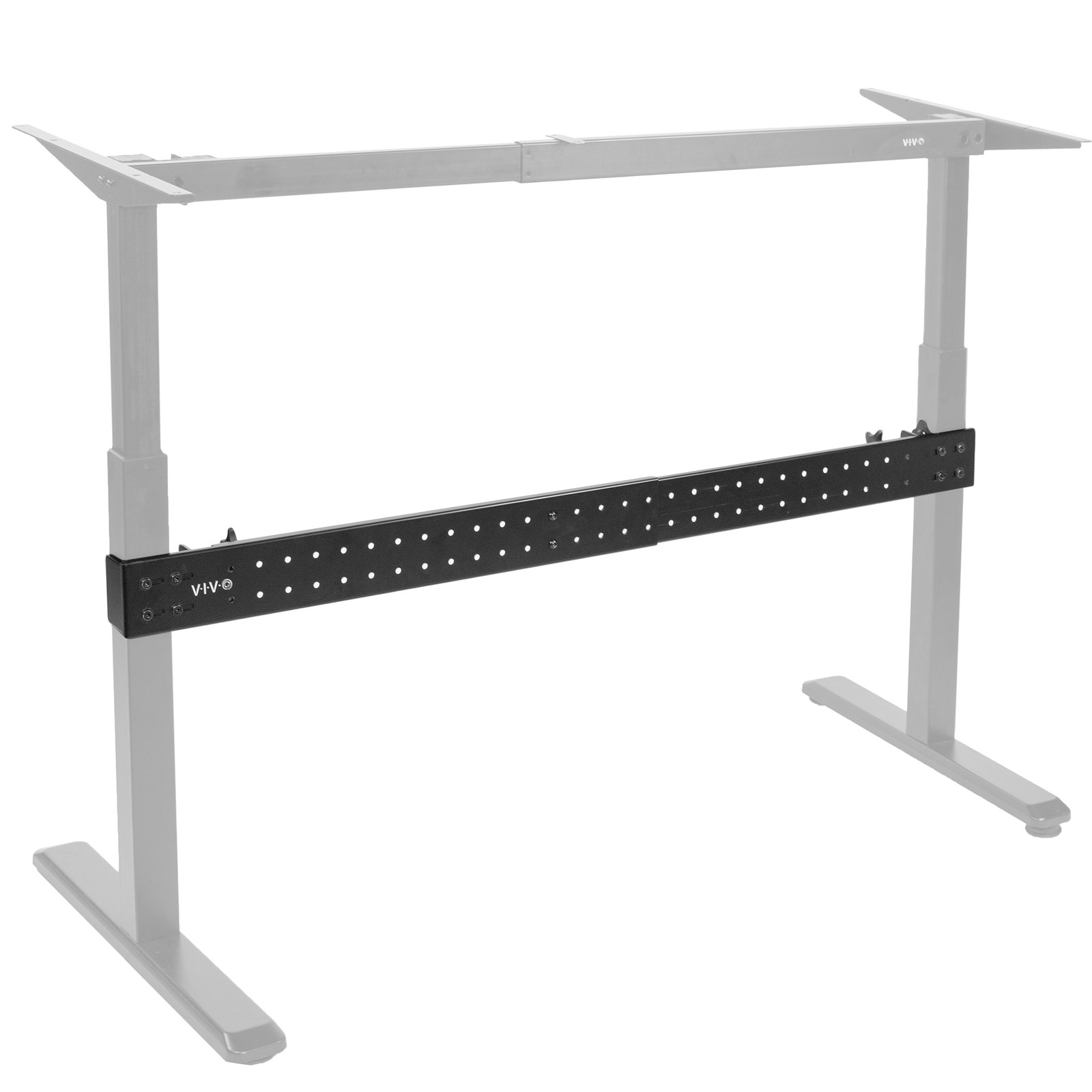 VIVO Black Universal Steel Clamp-on Desk Stabilizer Bar | Bracket Support System