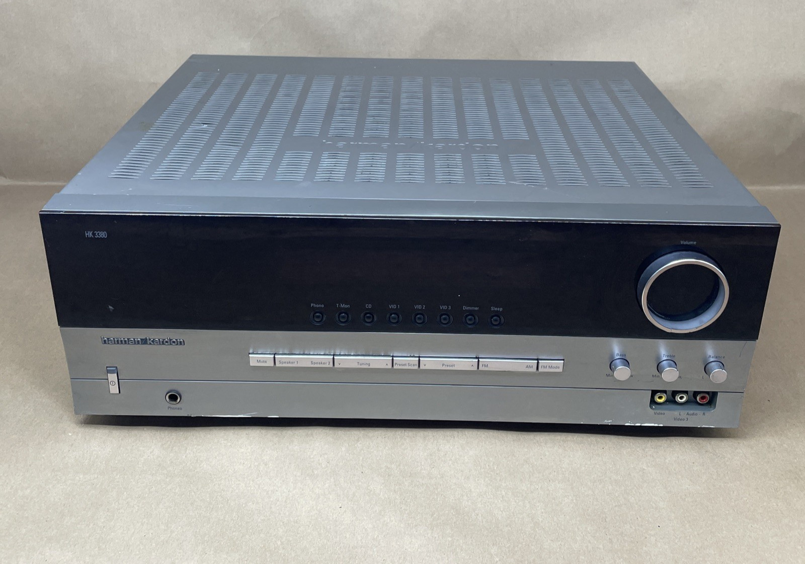 Harman Kardon HK3380 Stereo Receiver 120W RMS per Channel - NO Remote, WORKING