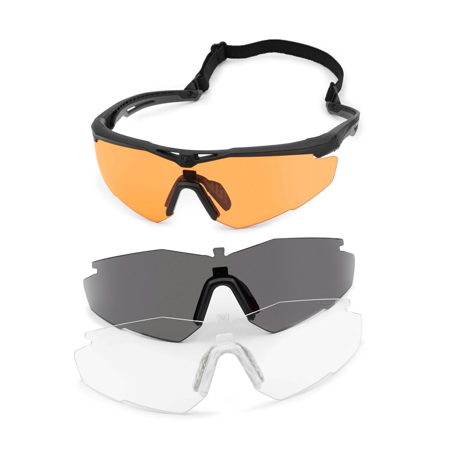 REVISION MILITARY STINGERHAWK SHOOTER'S DELUXE 3 LENS SYSTEM LARGE BLACK NIB