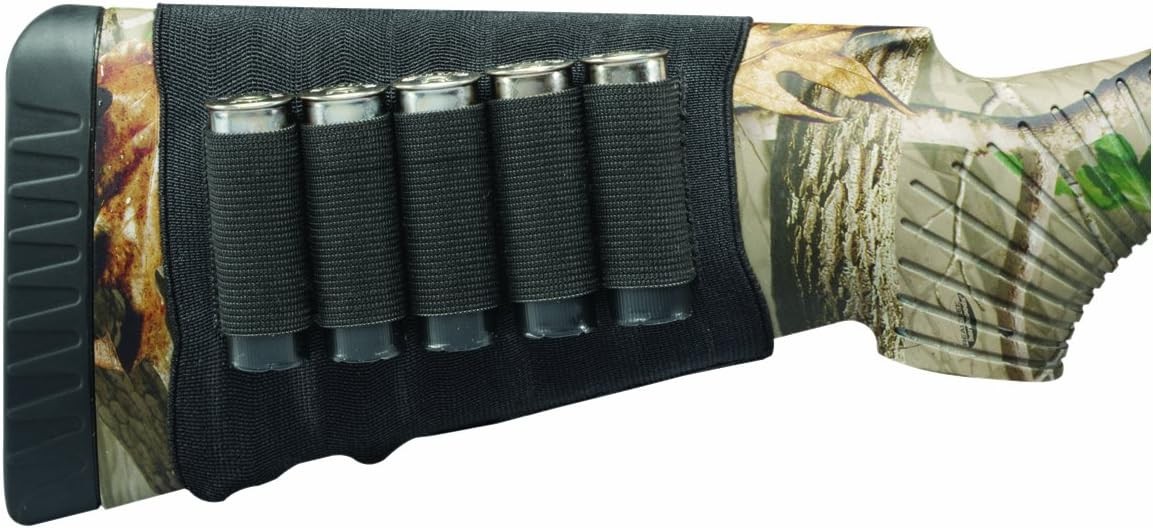 Hunters Specialties Butt Stock Cartridge Holder Shotgun, Black