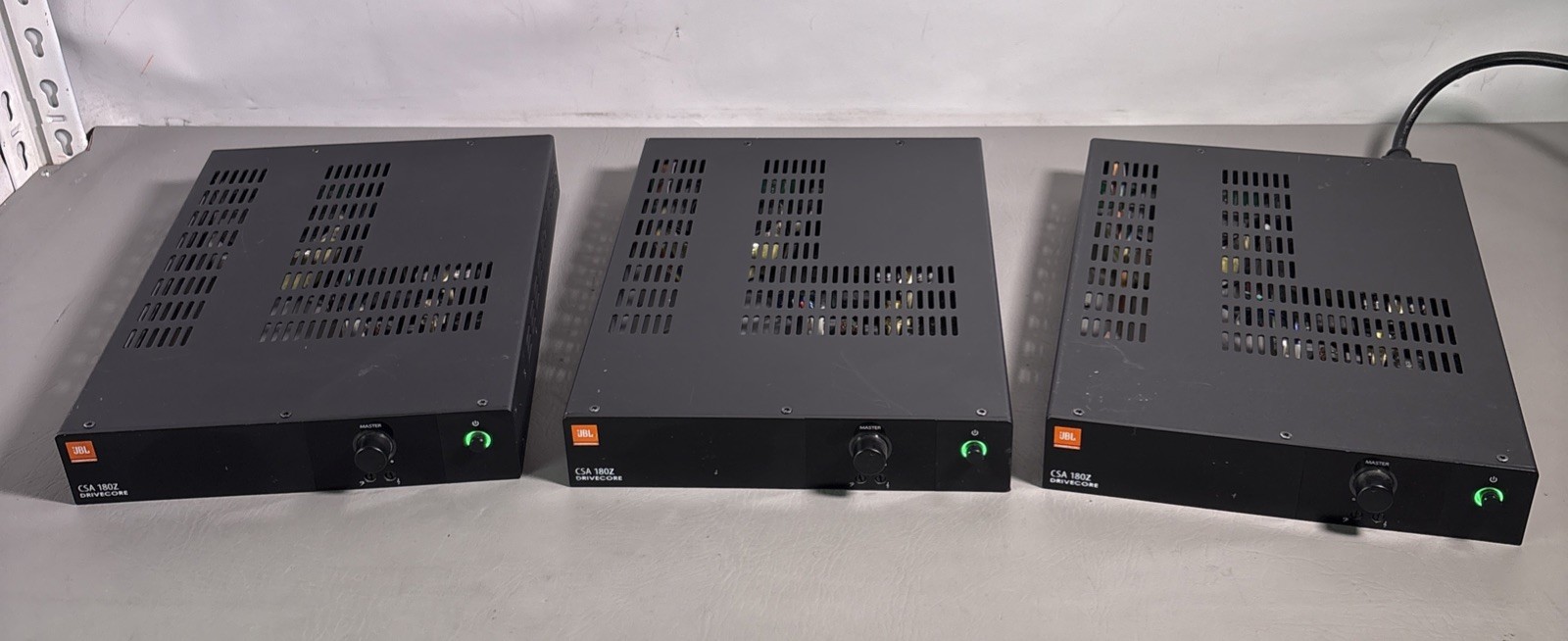 LOT OF 3x JBL CSA 180Z DriveCore 80W Commercial Rackmount Amplifier