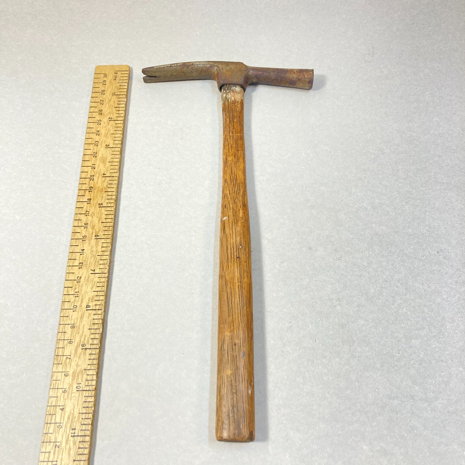 Vintage Hammer Pattern Maker Tack Nail Puller 11" Wood Handle
