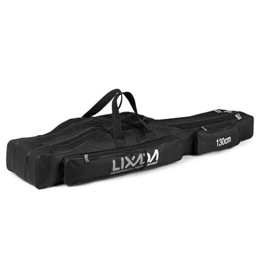 Fishing Rod Case, 3 Layers Oxford Fishing Rod Bag, Portable 150cm Black