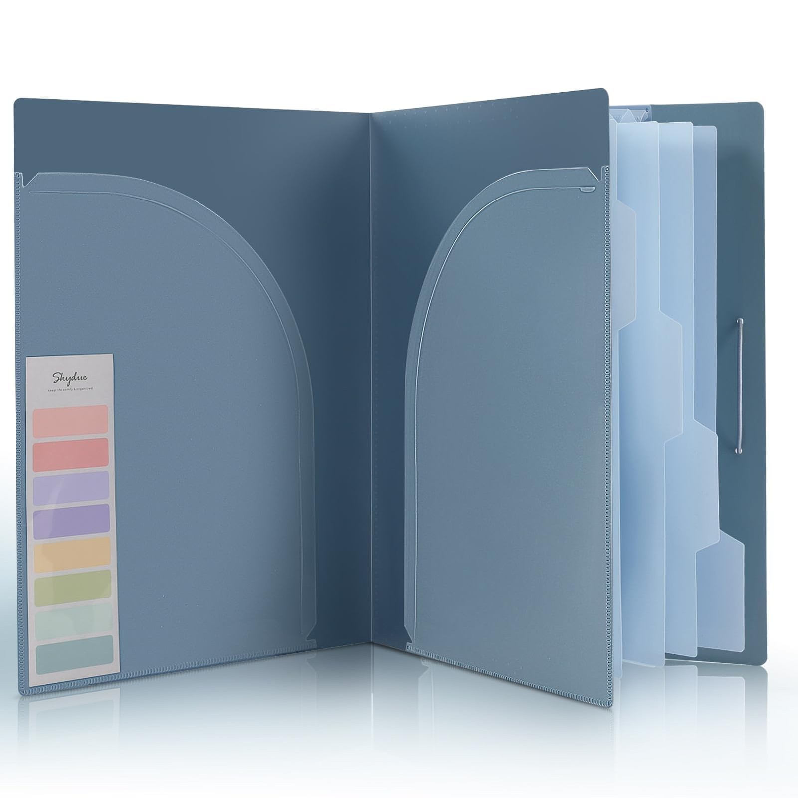 SKYDUE Accordion File Organizer, 5 Pocket Expanding File Folders with Pockets...
