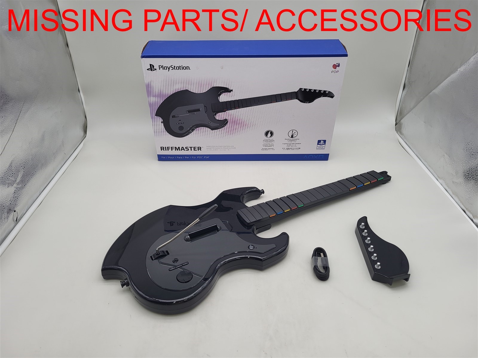 PDP RIFFMASTER Wireless Guitar Controller for PS5/PS4 - Black *READ*