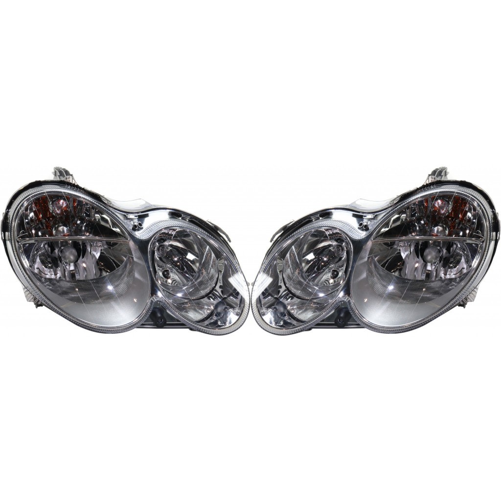 For Mercedes-Benz CLK-Class Headlight 2003-2006 Pair RH and LH Side CAPA MB25021