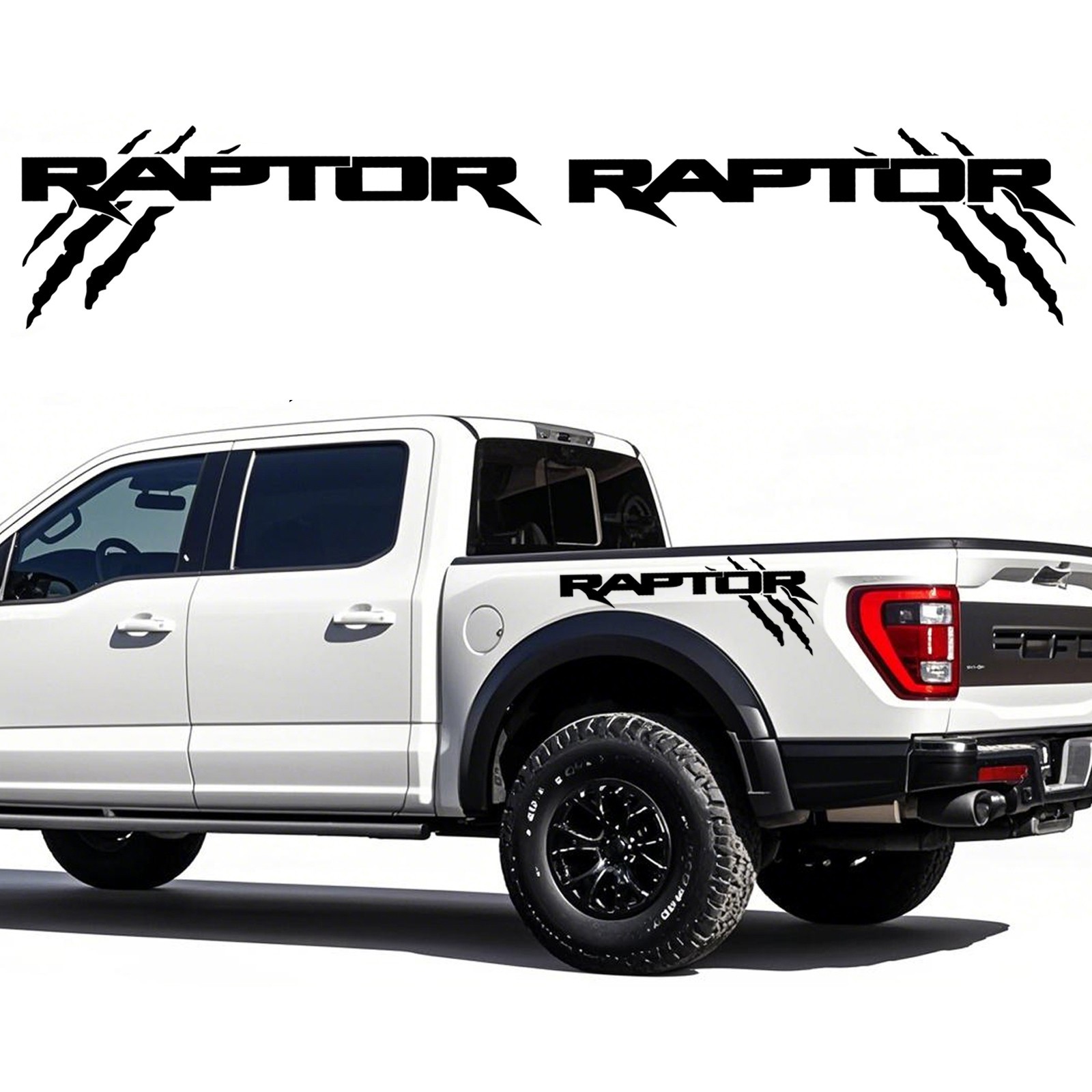 2PCS Truck Bed Side Vinyl Claw Mark Graphics Stickers for Ford F150 Raptor