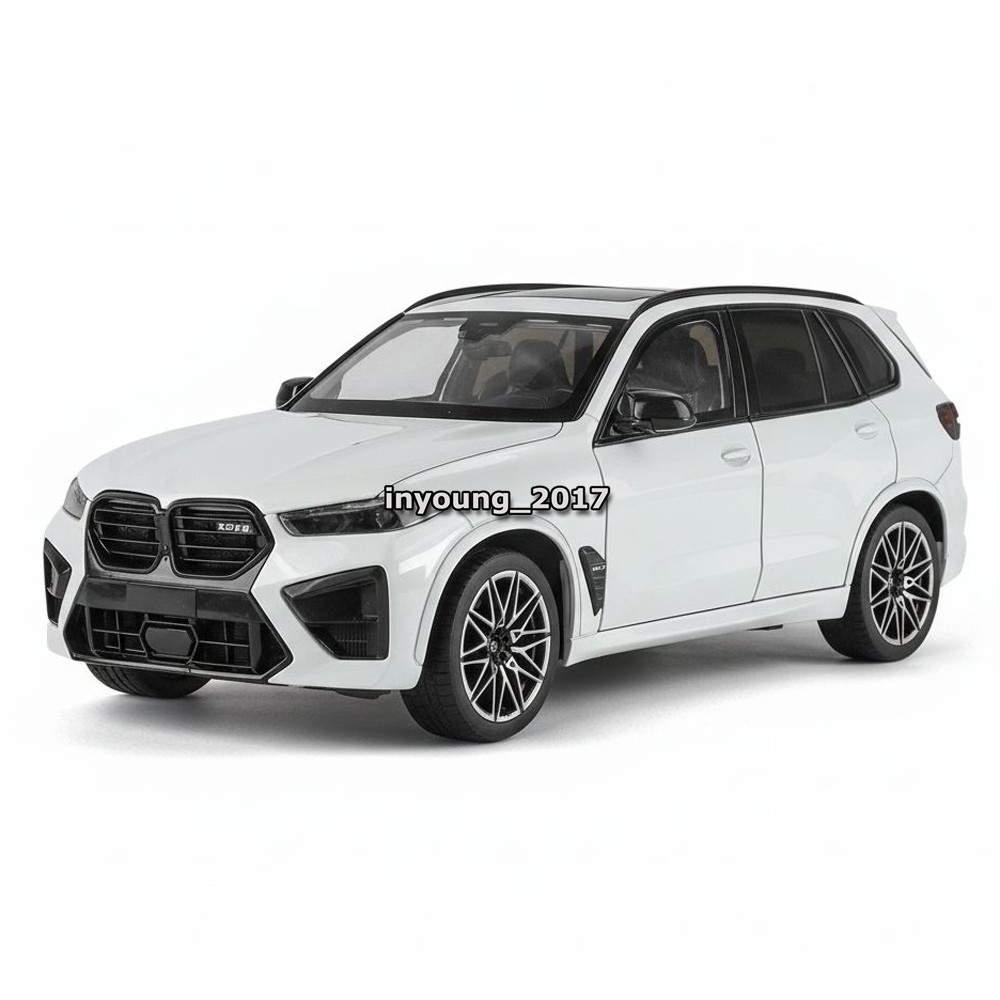 1:18 X5 M Competition LCI Model Car Alloy Diecast SUV Metal Vehicles White