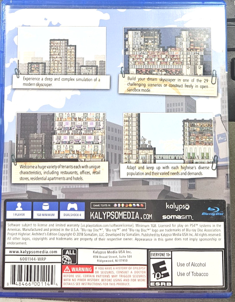 Project Highrise Architects Edition (PS4) PLAYSTATION 4 GOOD!!!