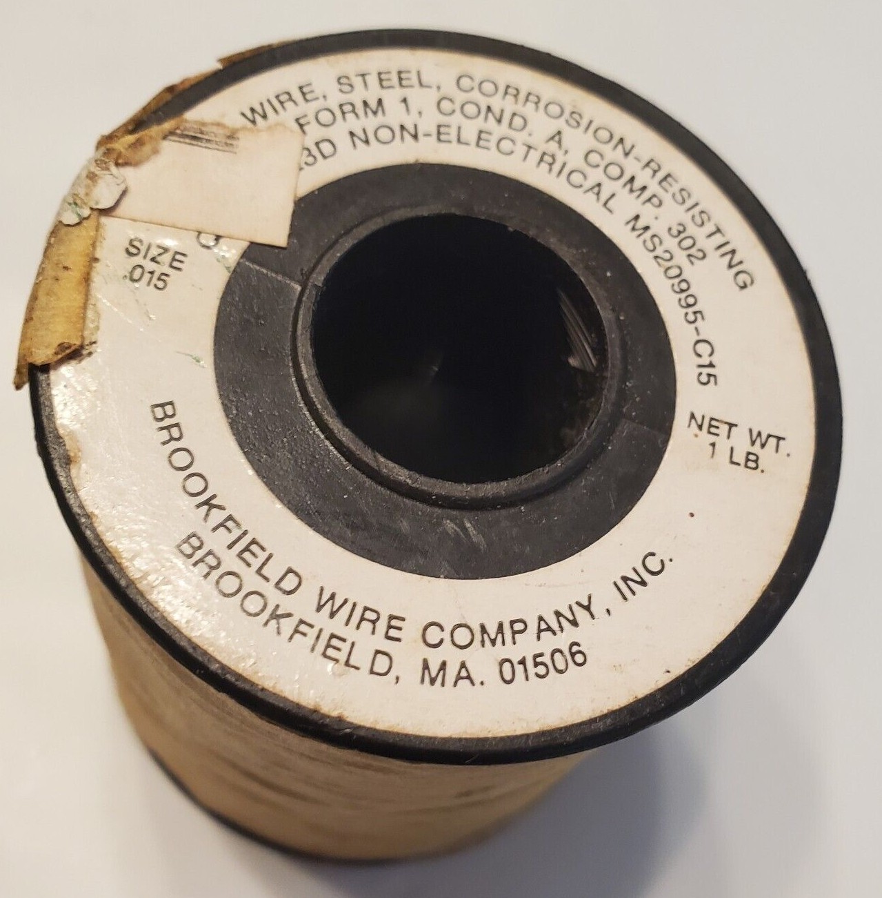 Brookfield Wire Company inc .015 " Form 1 Cond A Comp 302 QQ-W-423D 1 LB NOS