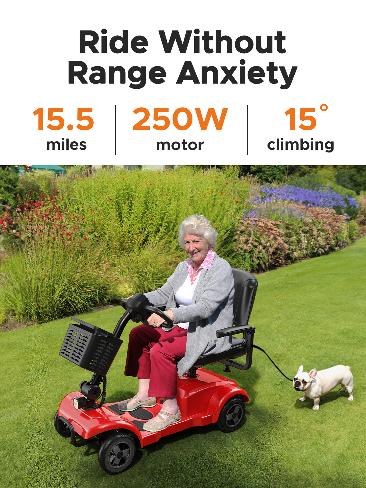 Folding Mobility Scooters Power Wheelchairs Electric Long Range Travel Blue
