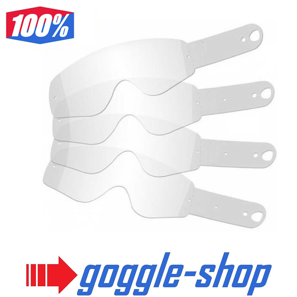 100% MOTOCROSS GOGGLE TEAR-OFFS to fit 100% RACECRAFT / ACCURI / STRATA