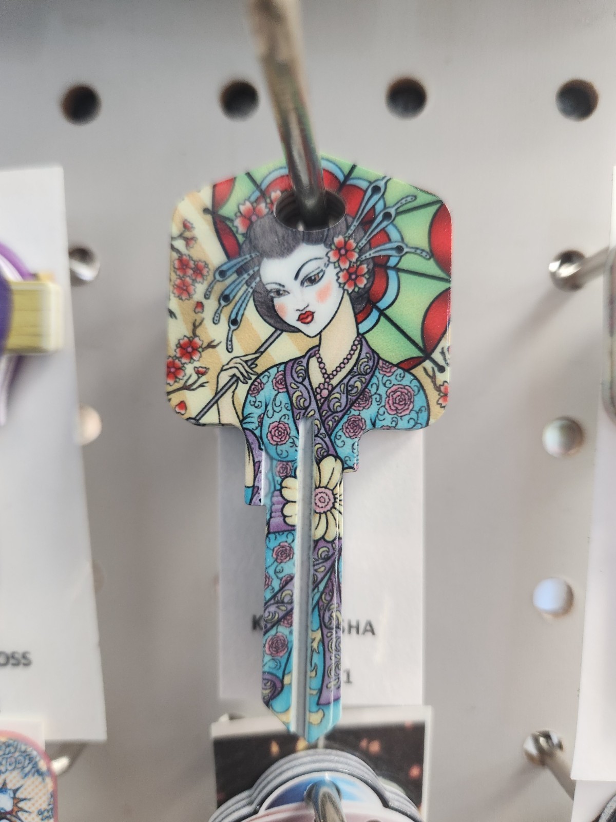 GEISHA PRINTED KWIKSET KW1/KW10 KEYBLANK - READ DETAILS BELOW