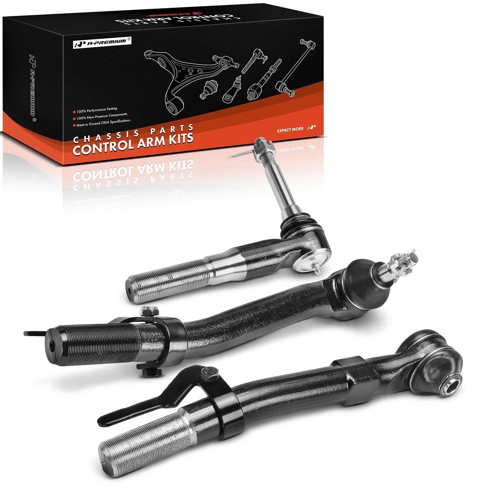 A-Premium Set of 3, Front Outer Tie Rod End Kit, Compatible with Ford F-250 S...