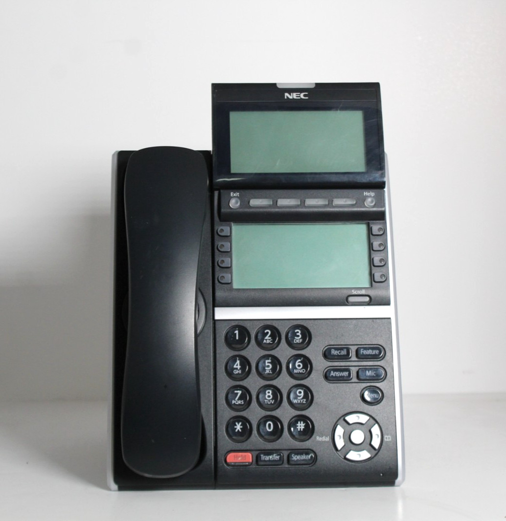 Lot of 5 NEC ITZ-8LD-3(BK)TEL IP Office Phones w/ Handsets & Stands