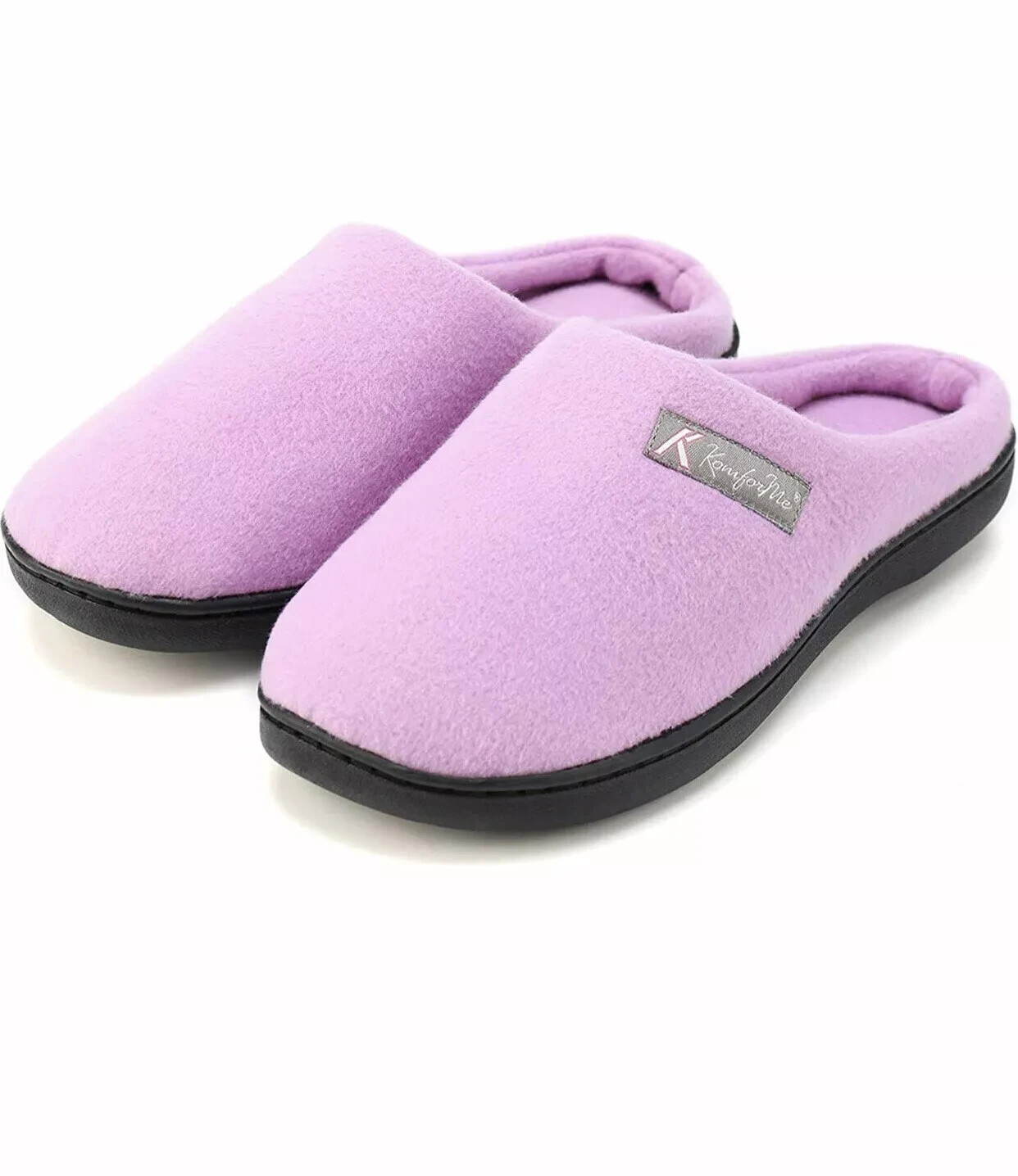 WOMEN MEMORY FOAM WARM FLEECE SLIPPERS ANTI-SKID BREATHABLE SOLE INDOOR & HOME