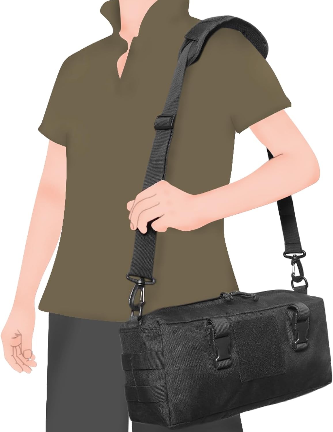 TRIWONDER Bag Shoulder Strap Replacement Adjustable 02# Khaki With Padded