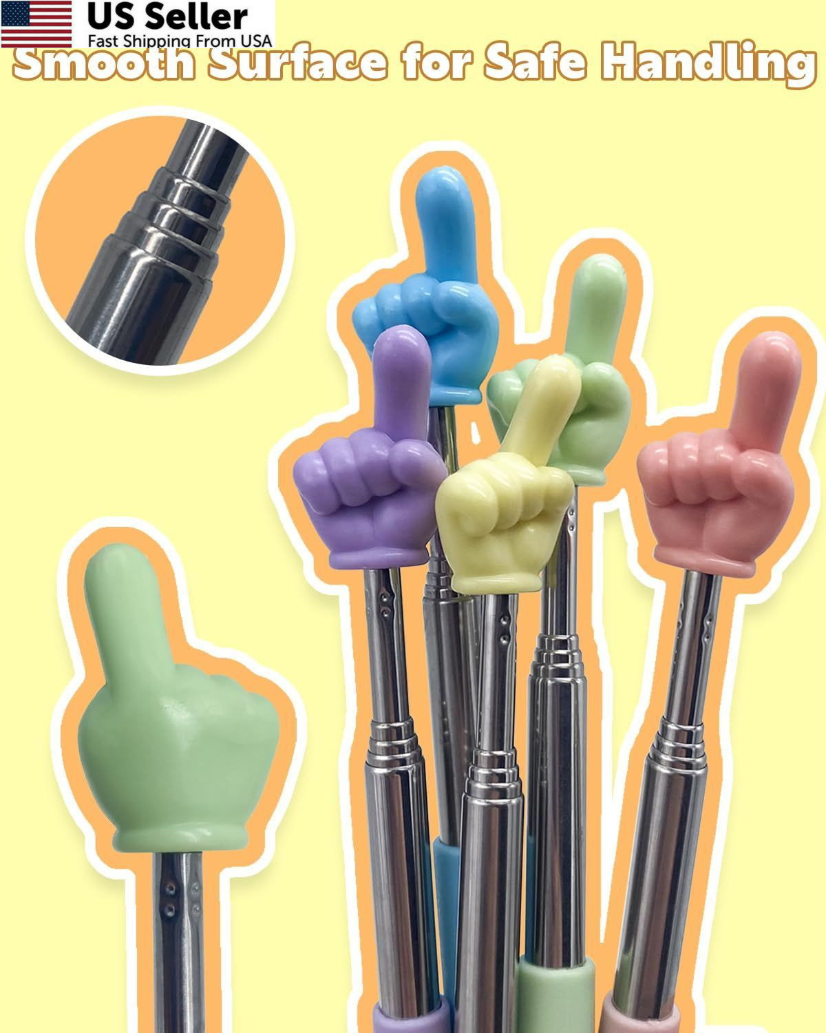 Dumero Extendable Finger Pointer Stick, Collapsible Telescoping Long 4 Pack