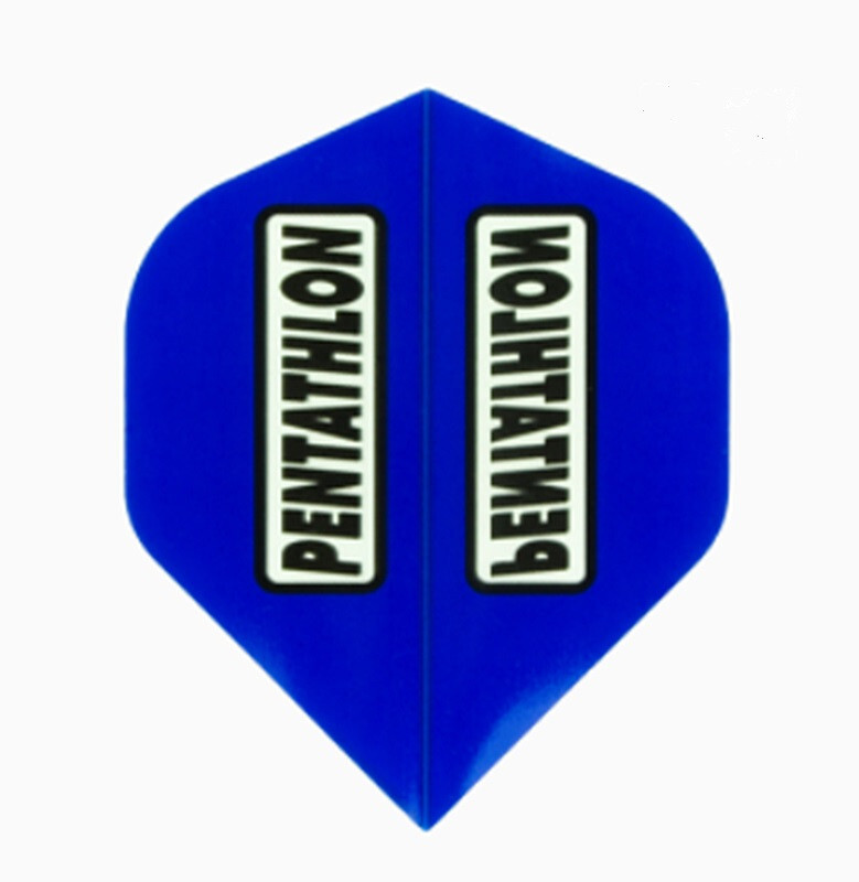 PENTATHLON Blue Solid Standard Dart Flights  100 Micron 5 sets (15 flights)