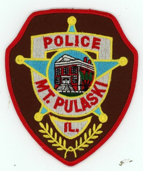 ILLINOIS IL MOUNT MT PULASKI POLICE NICE SHOULDER PATCH SHERIFF
