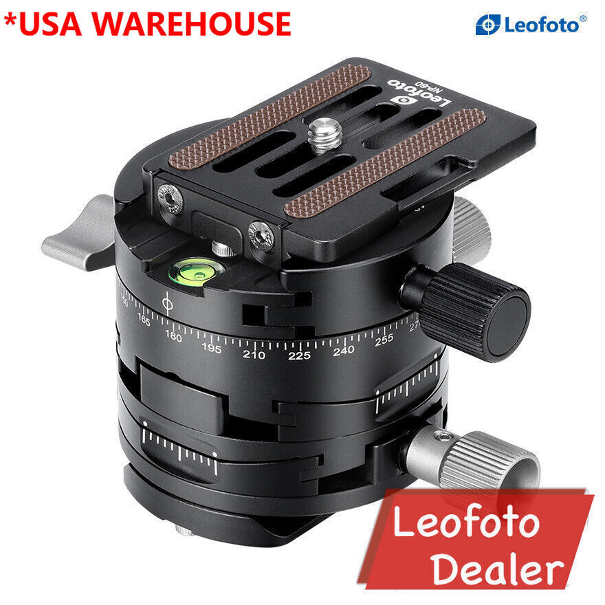Leofoto G2 GEAR HEAD 3 IN 1 Panoramic Geared Ball Head Tripod Head ±10° BK