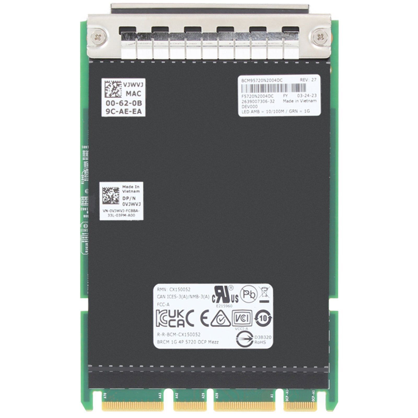 Dell Broadcom 5720 Quad Port 1GbE RJ45 OCP 3.0 (VJWVJ-OSTK)
